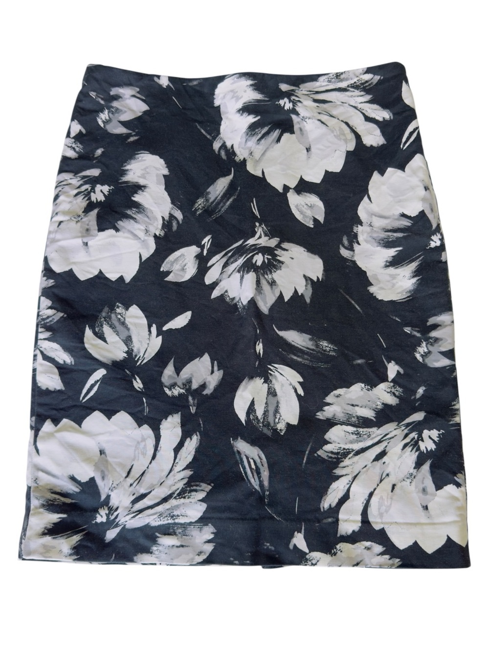 The Limited Black White Floral Pencil Skirt Size 8 Side Zip Workwear EUC - Picture 4 of 9